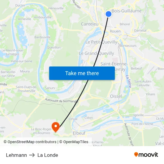 Lehmann to La Londe map