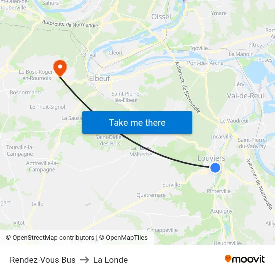 Rendez-Vous Bus to La Londe map