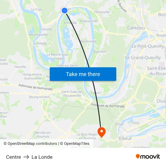 Centre to La Londe map