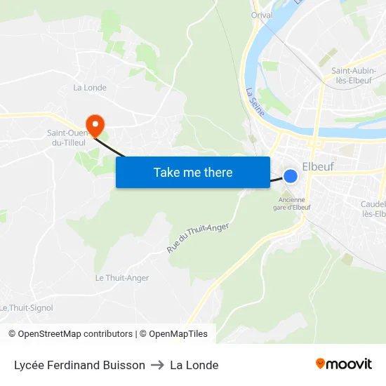 Lycée Ferdinand Buisson to La Londe map