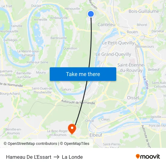 Hameau De L'Essart to La Londe map