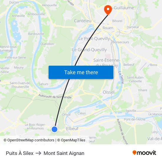 Puits À Silex to Mont Saint Aignan map