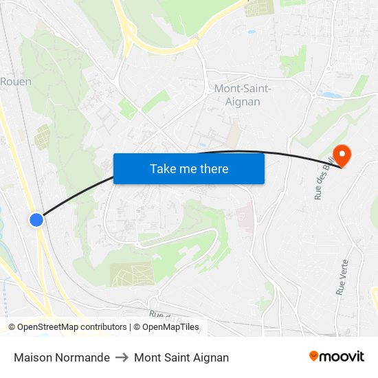 Maison Normande to Mont Saint Aignan map