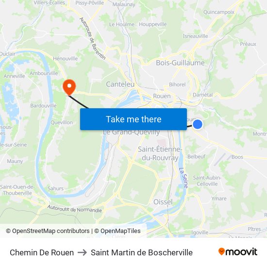 Chemin De Rouen to Saint Martin de Boscherville map