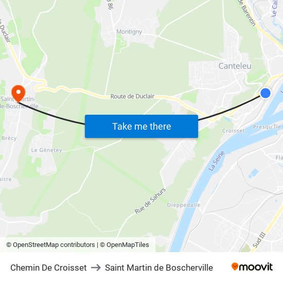 Chemin De Croisset to Saint Martin de Boscherville map