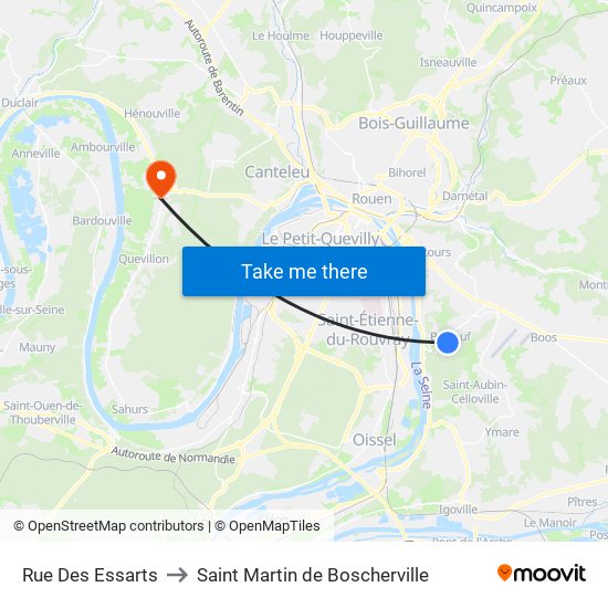 Rue Des Essarts to Saint Martin de Boscherville map