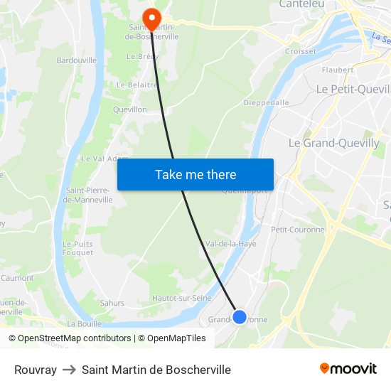 Rouvray to Saint Martin de Boscherville map