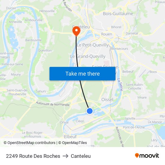 2249 Route Des Roches to Canteleu map