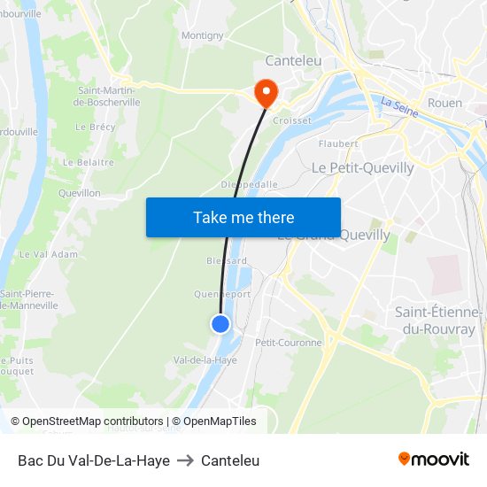 Bac Du Val-De-La-Haye to Canteleu map