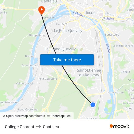 Collège Charcot to Canteleu map