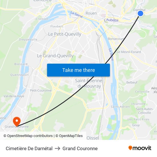 Cimetière De Darnétal to Grand Couronne map