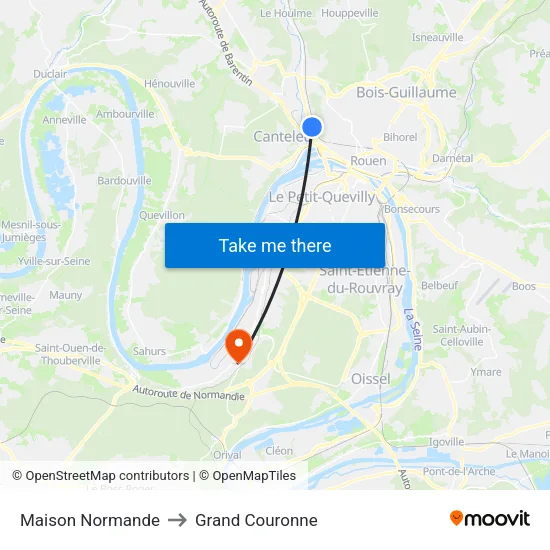 Maison Normande to Grand Couronne map