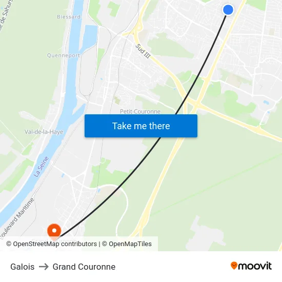 Galois to Grand Couronne map
