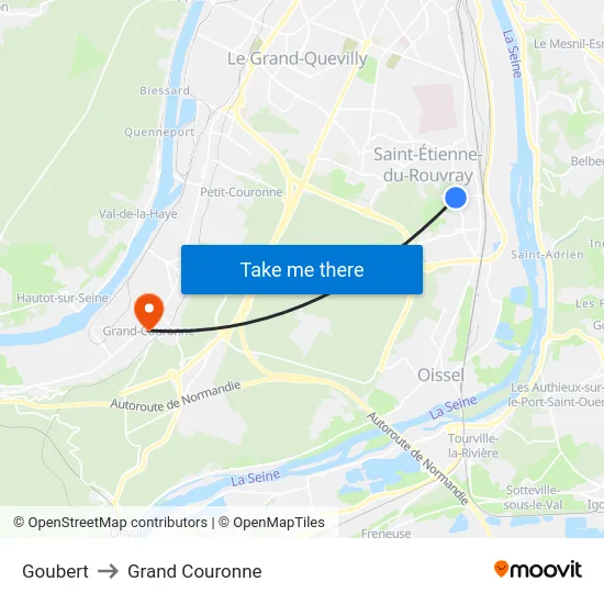 Goubert to Grand Couronne map