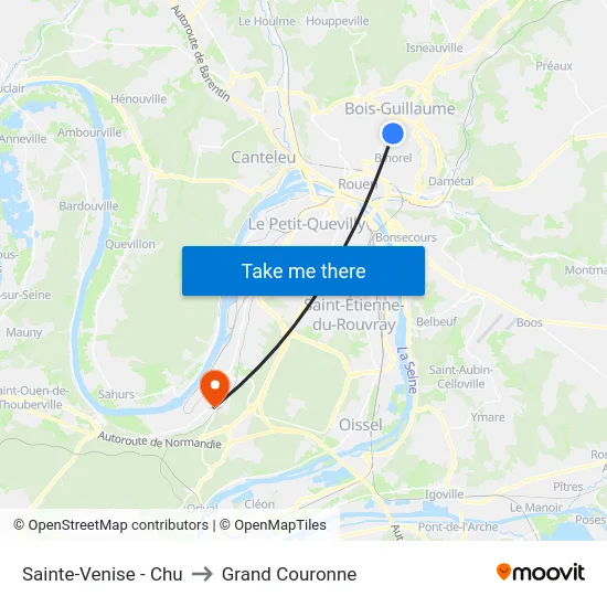 Sainte-Venise - Chu to Grand Couronne map