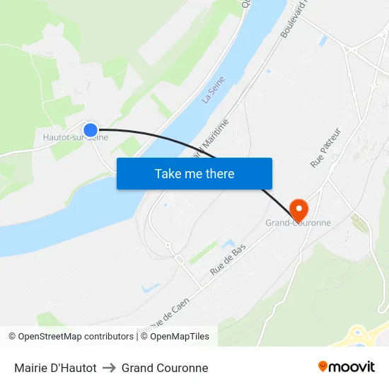 Mairie D'Hautot to Grand Couronne map