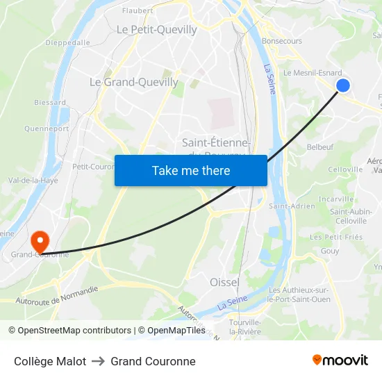 Collège Malot to Grand Couronne map