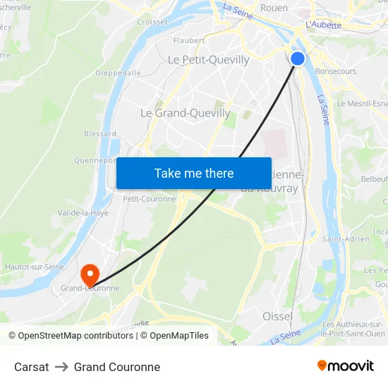 Carsat to Grand Couronne map