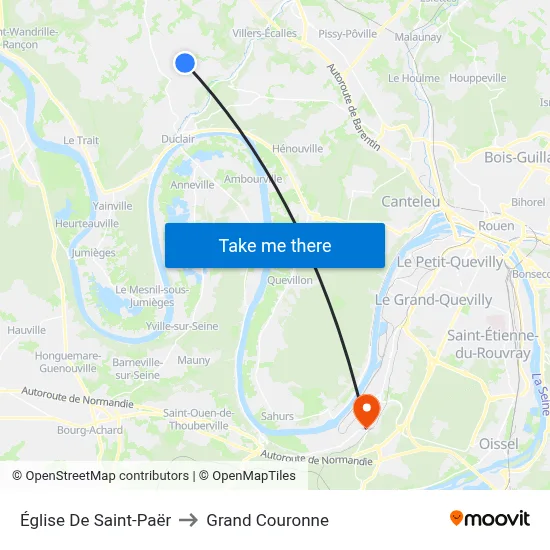 Église De Saint-Paër to Grand Couronne map