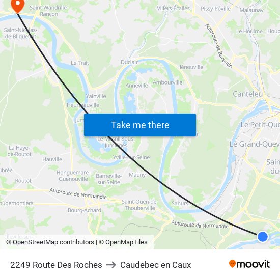 2249 Route Des Roches to Caudebec en Caux map