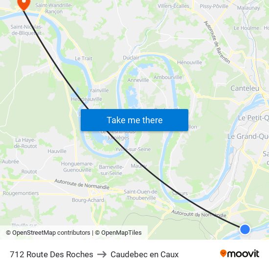 712 Route Des Roches to Caudebec en Caux map