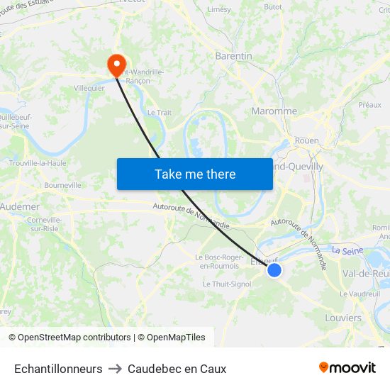 Echantillonneurs to Caudebec en Caux map