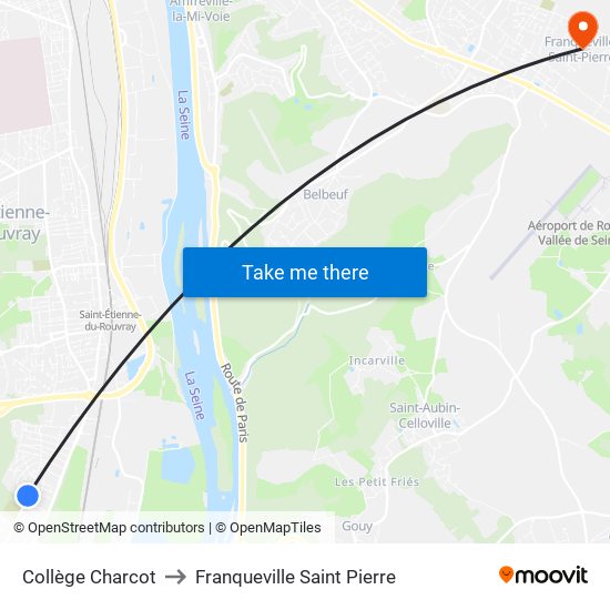 Collège Charcot to Franqueville Saint Pierre map