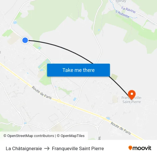 La Châtaigneraie to Franqueville Saint Pierre map