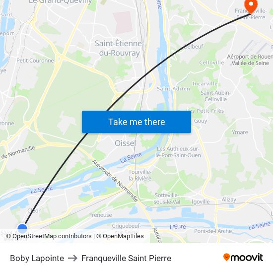 Boby Lapointe to Franqueville Saint Pierre map