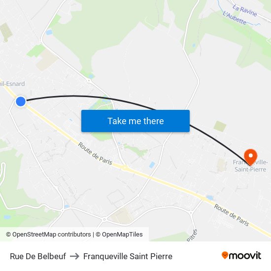 Rue De Belbeuf to Franqueville Saint Pierre map