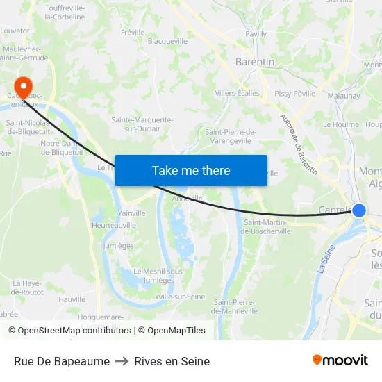 Rue De Bapeaume to Rives en Seine map