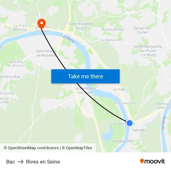 Bac to Rives en Seine map