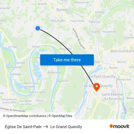 Église De Saint-Paër to Le Grand Quevilly map