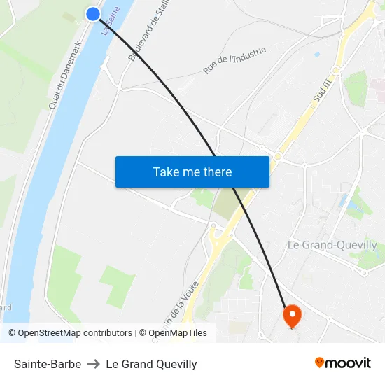 Sainte-Barbe to Le Grand Quevilly map