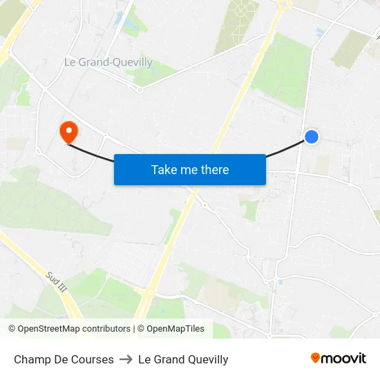 Champ De Courses to Le Grand Quevilly map