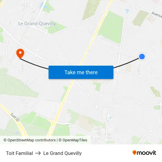 Toit Familial to Le Grand Quevilly map