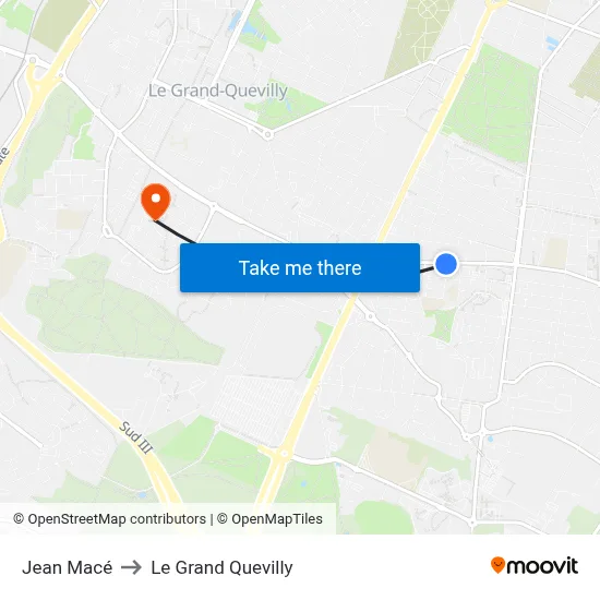 Jean Macé to Le Grand Quevilly map