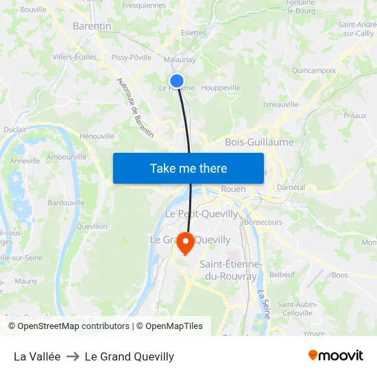 La Vallée to Le Grand Quevilly map