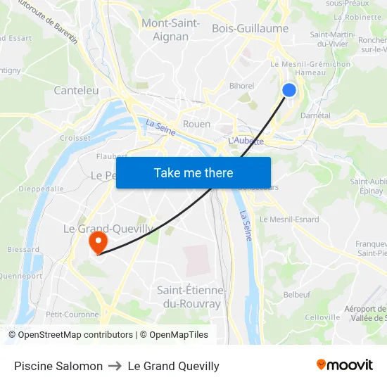 Piscine Salomon to Le Grand Quevilly map