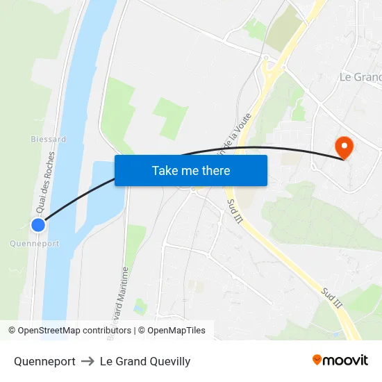 Quenneport to Le Grand Quevilly map