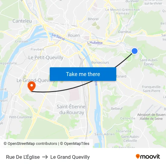 Rue De L'Église to Le Grand Quevilly map