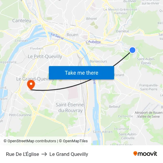 Rue De L'Église to Le Grand Quevilly map