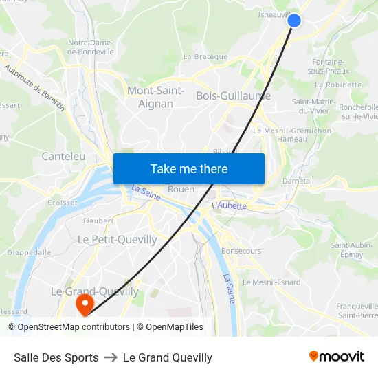 Salle Des Sports to Le Grand Quevilly map
