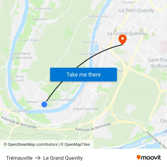 Trémauville to Le Grand Quevilly map
