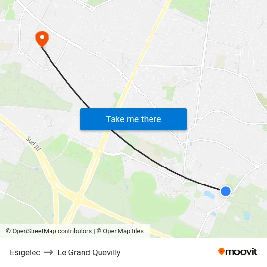 Esigelec to Le Grand Quevilly map