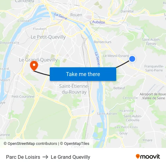 Parc De Loisirs to Le Grand Quevilly map