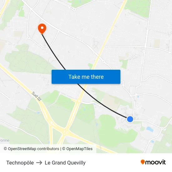 Technopôle to Le Grand Quevilly map