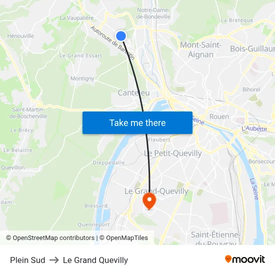 Plein Sud to Le Grand Quevilly map