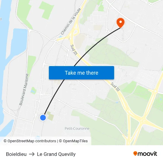 Boieldieu to Le Grand Quevilly map