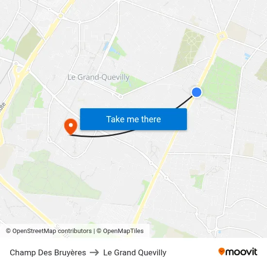 Champ Des Bruyères to Le Grand Quevilly map